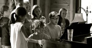 people singing songs