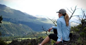woman hiking