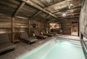 The Grotto at Mountain Sky Guest Ranch's wellness center, with an indoor pool