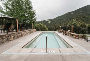Outdoor hot-tub at Mountain Sky Guest Ranch