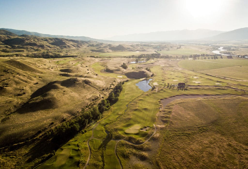 Drone view of the Rising Sun Golf Course at Mountain Sky