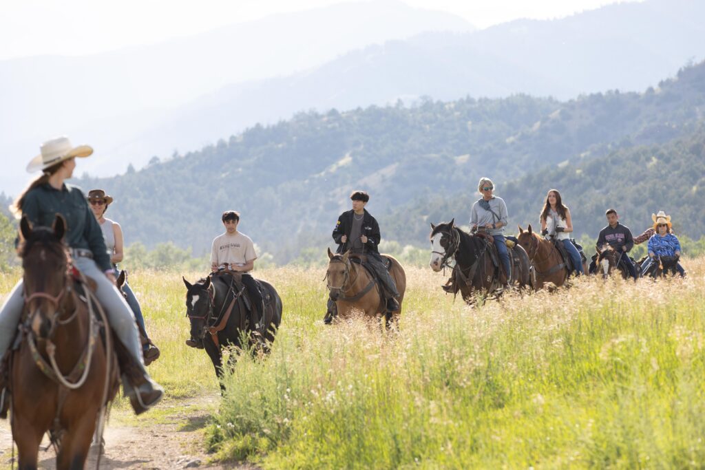 Enjoy hours of riding through Montana fields at Mountain Sky Guest Ranch in Montana. 