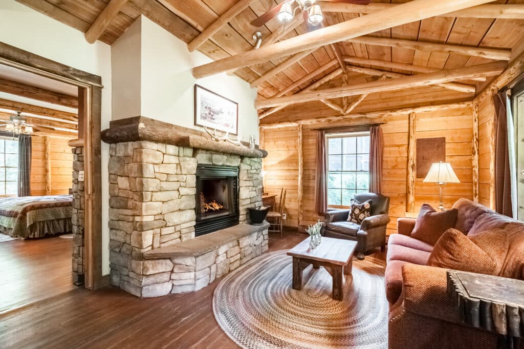 The cabins at Mountain Sky Guest Ranch are beautiful and exemplify the rustic nature of the ranch.